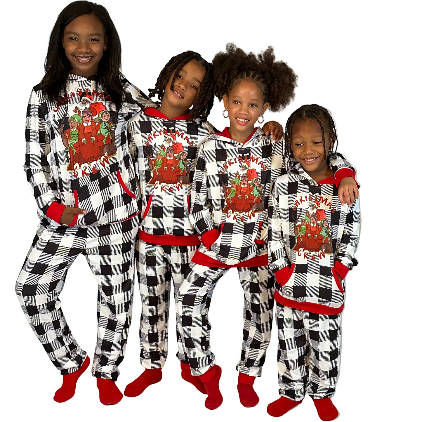 Christmas Crew Black and White PJs - Children Unisex