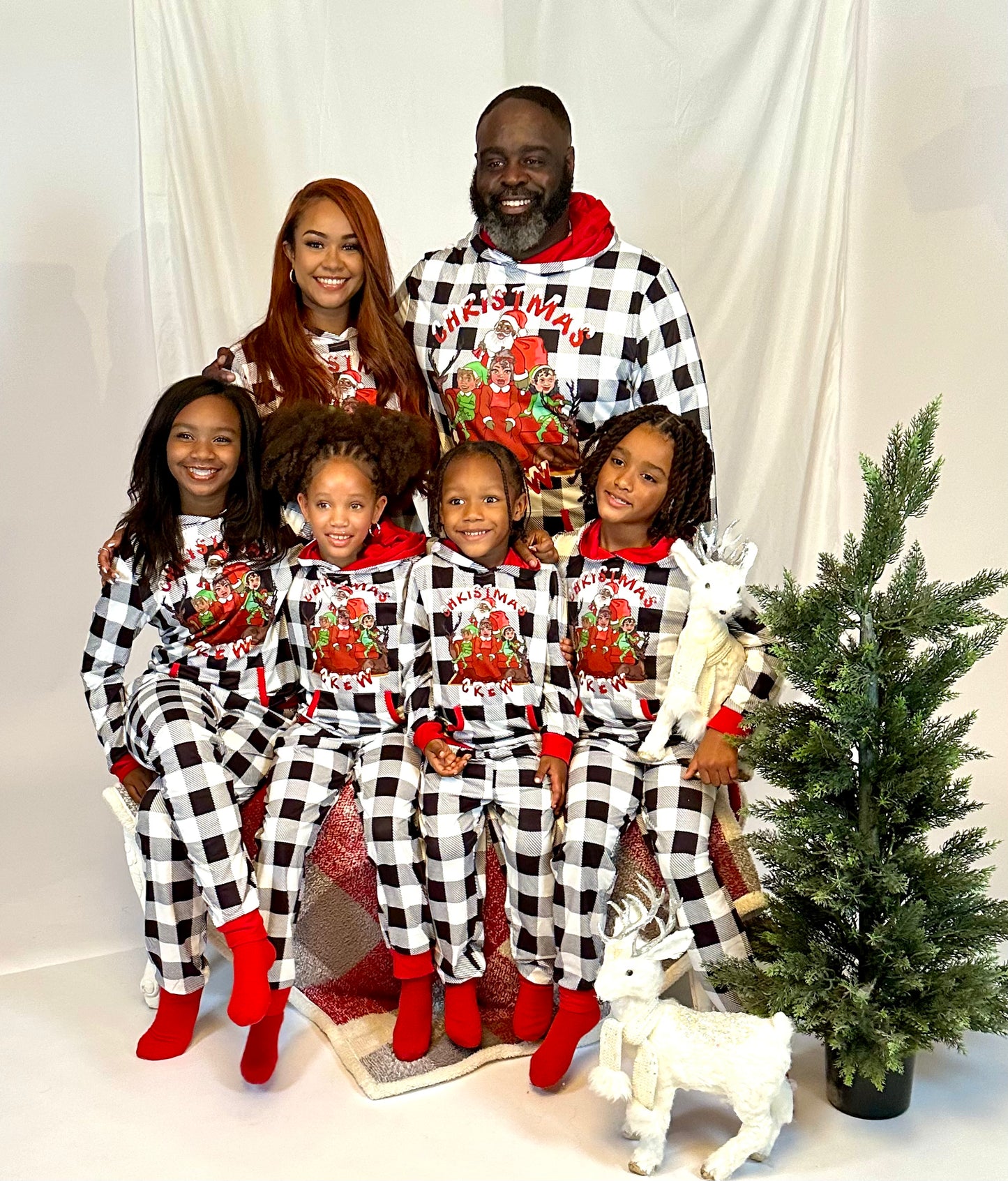 Christmas Crew Black and White PJs - Men