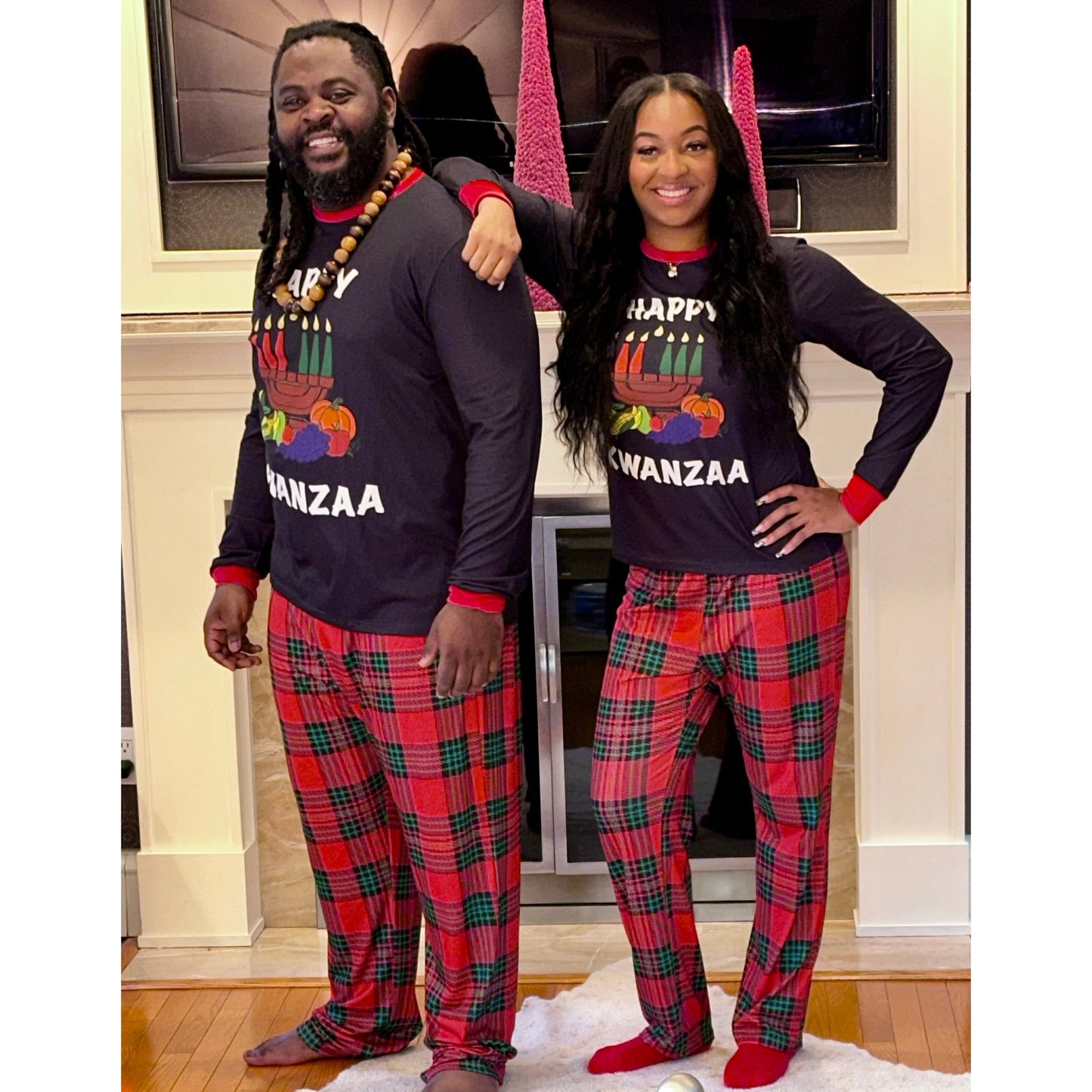 Happy Kwanzaa PJs Red, Black and Green- Women