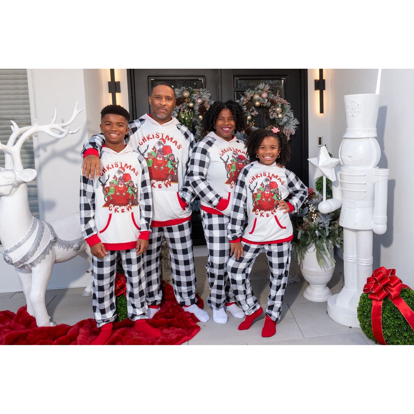 Christmas Crew Black and White PJs - Women