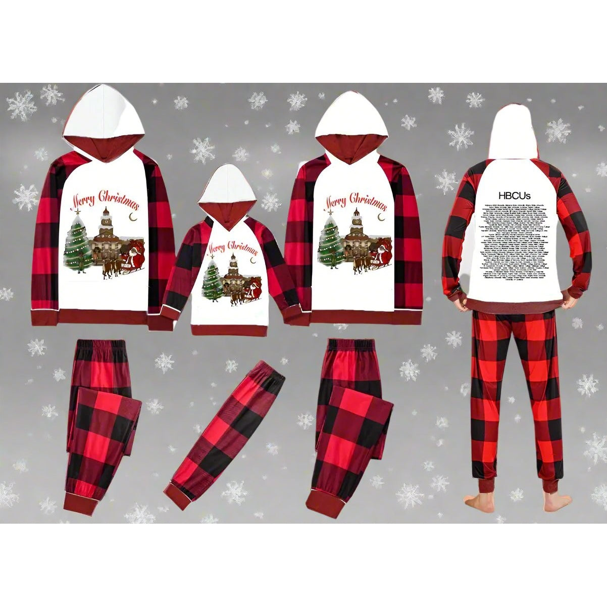 It's an HBCU Christmas! w/listing of all HBCU on the back of PJs-Women