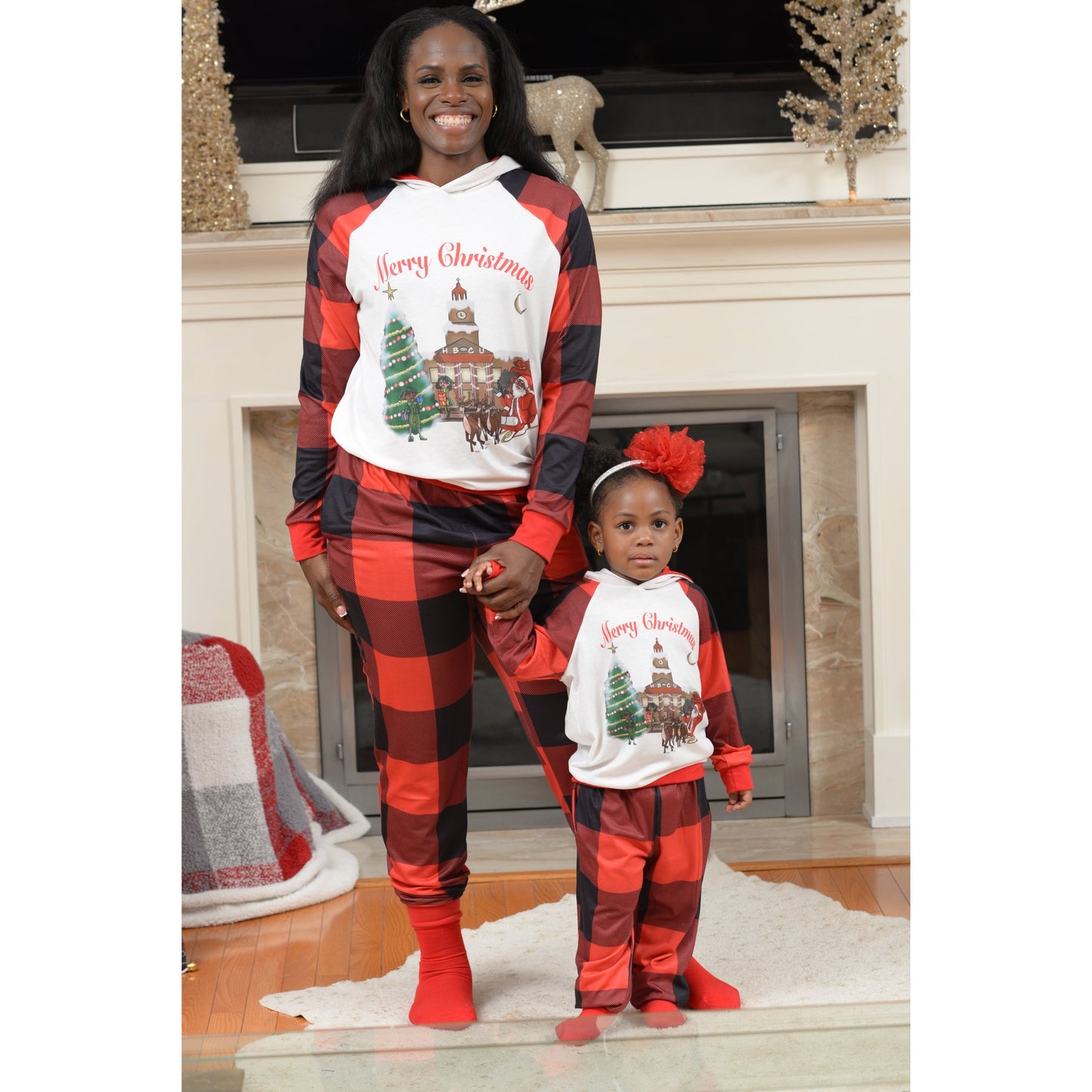 It's an HBCU Christmas! w/listing of all HBCU on the back of PJs-Women