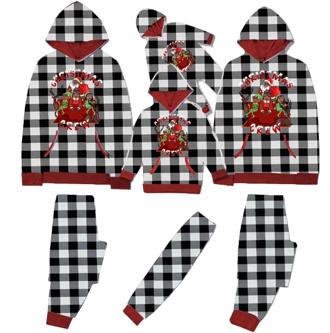 Christmas Crew Black and White PJs - Women