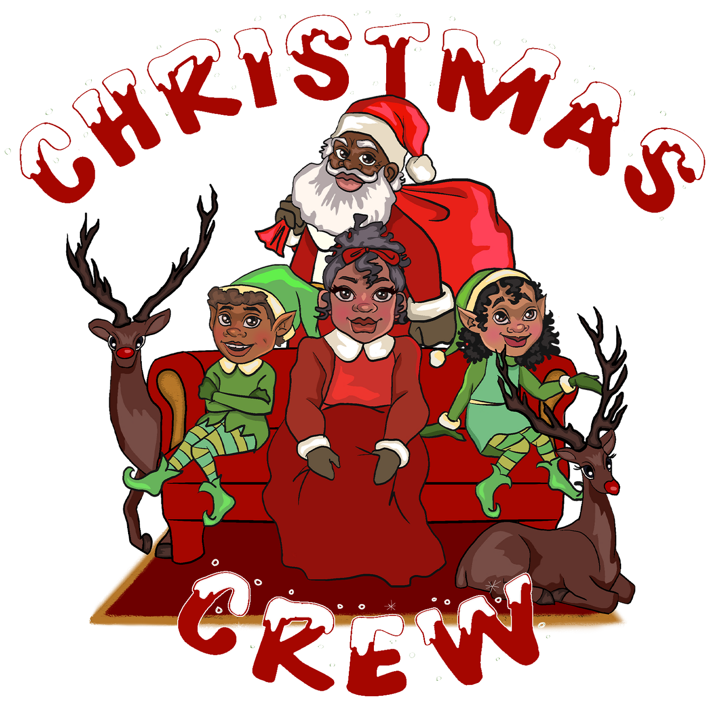 Christmas Crew Black and White PJs - Women