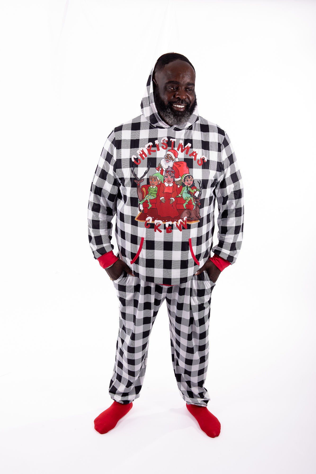 Christmas Crew Black and White PJs - Men