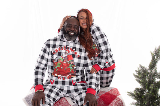 Christmas Crew Black and White PJs - Men