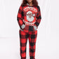 Santa Baby Pajamas-Women-Red/Black with Grey Trim