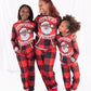 Santa Baby Pajamas-Women-Red/Black with Grey Trim