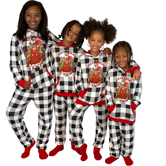 Christmas Crew Black and White PJs - Children Unisex