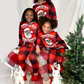 Santa Baby Pajamas-Children (Unisex) Red/Black with Grey Trim