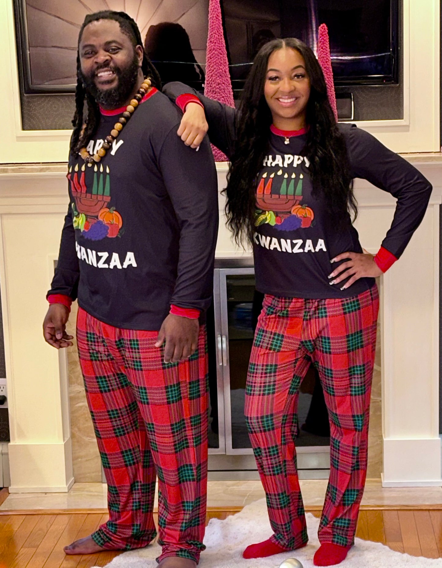 Happy Kwanzaa PJs Red, Black and Green- Women