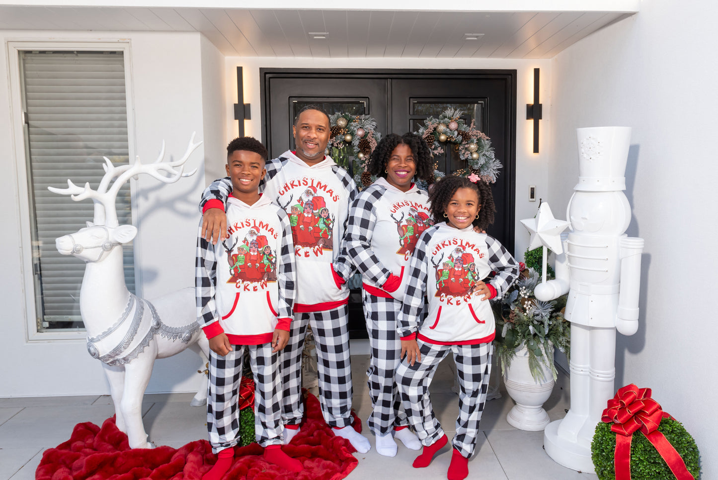 Christmas Crew Black and White PJs - Men