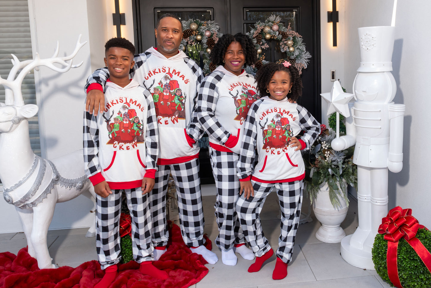 Christmas Crew Black and White PJs - Men