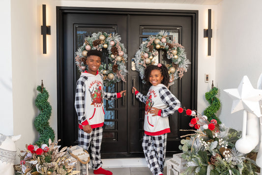 Christmas Crew Black and White PJs - Children-Unisex