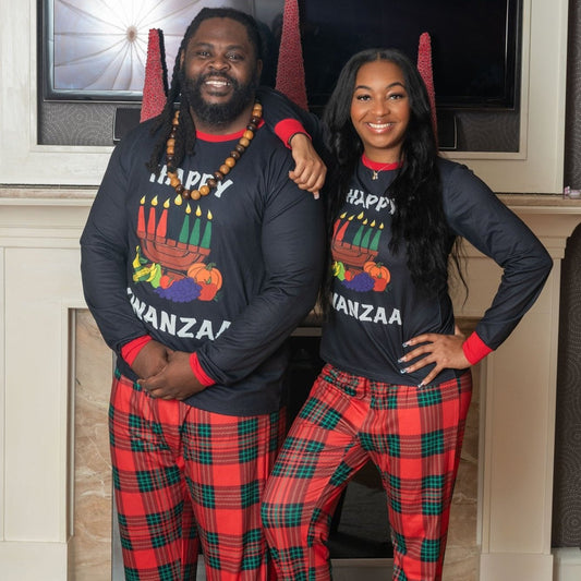 Happy Kwanzaa PJs Red, Black and Green- Women