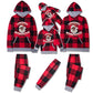 Santa Baby Pajamas-Men-Red/Black with Grey Trim